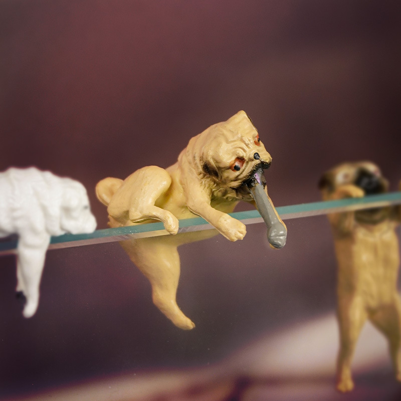 Tanque de peces paisaje decoración redonda tanque de peces borde decoración muñeca hierba cilindro paisaje pequeño cilindro exterior creativo paisaje