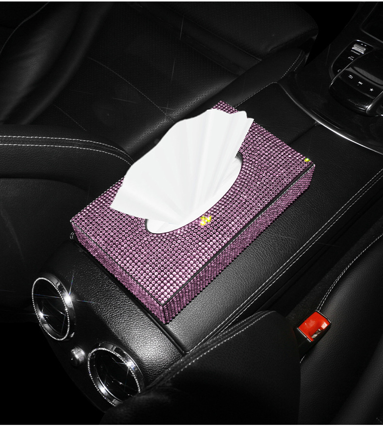Creative Car Sun Visor Tissue Holder, Leather Dashboard Hanging Tissue Box, Car Armrest Tissue Box