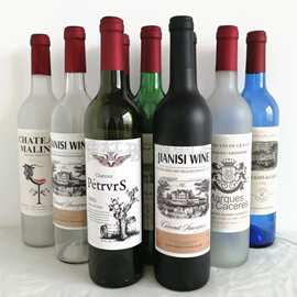 500ml750ml红酒瓶自酿葡萄酒玻璃瓶红酒收藏酒柜装道具家居装饰