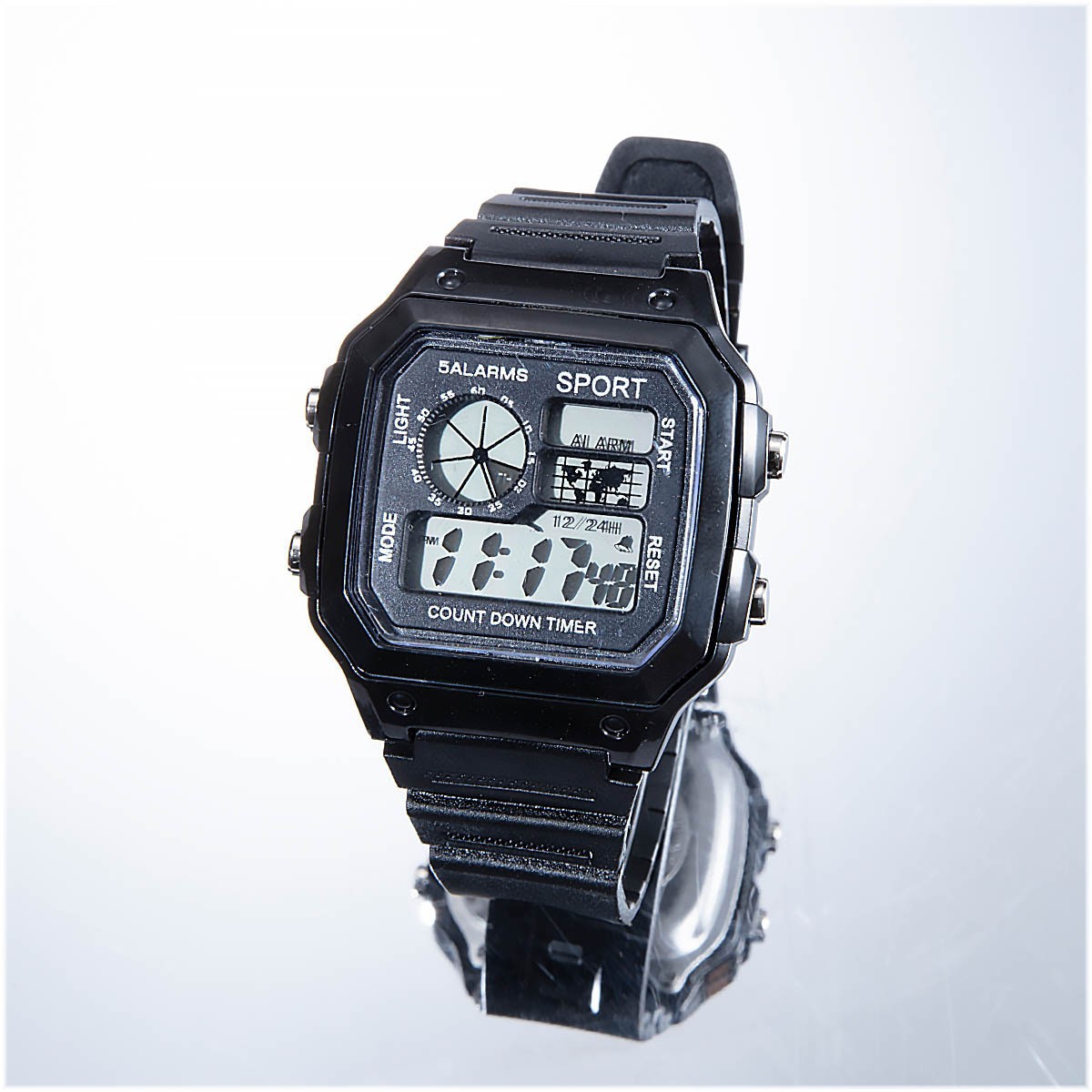 Tendencia multifuncional cronógrafo deportivo alarma electrónica relojes de cuadros de deportes estudiantes masculinos y femeninos relojes electrónicos de luz nocturna en stock
