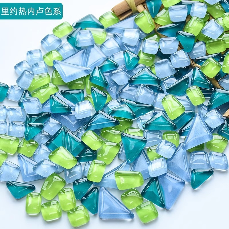 200克diy多元闪粉马赛克集合水晶自由石玻璃儿童手工材料颗粒|undefined