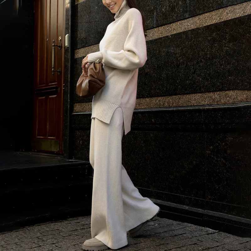 Maglione oversize a collo alto in maglia – Pullover casual chic invernale da donna (S-XXL) – Morbido misto poliestere-spandex_voghion.com