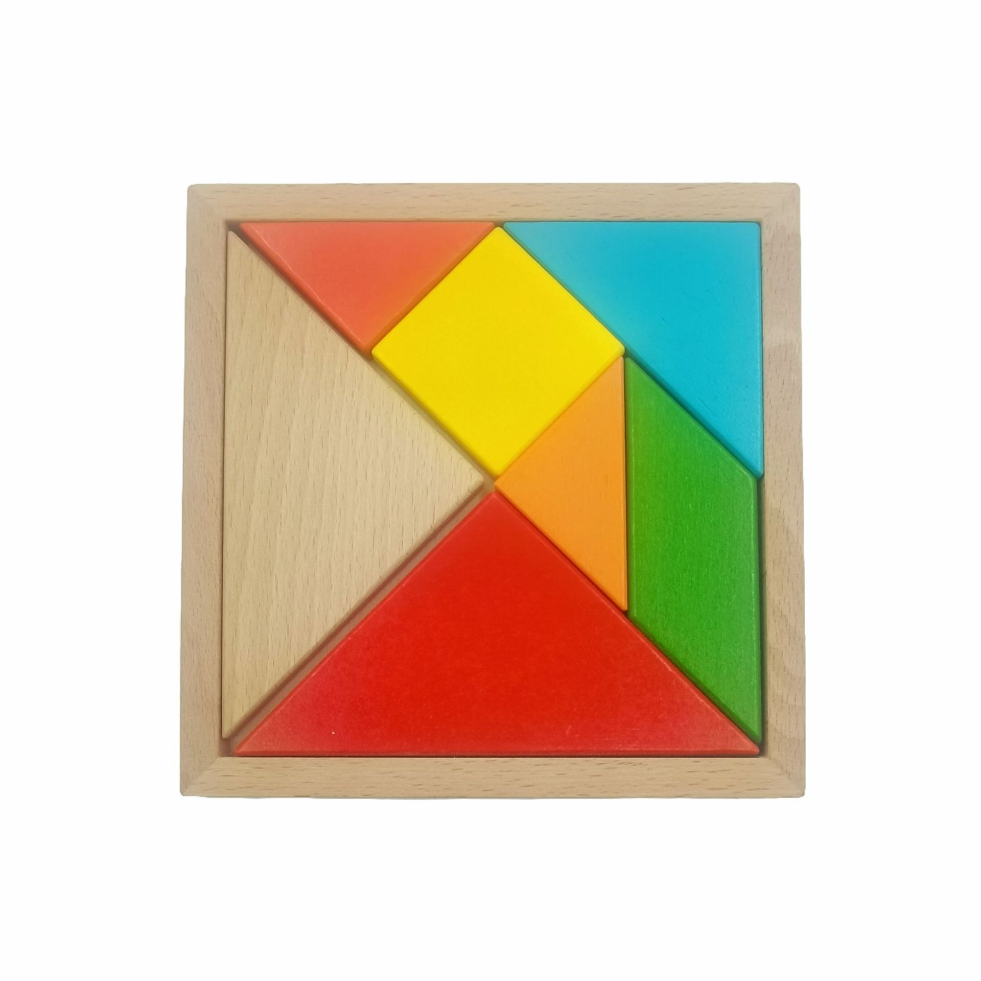 ジグソーパズルの子供の知育玩具の木の頭を痛めて木を積み上げます。