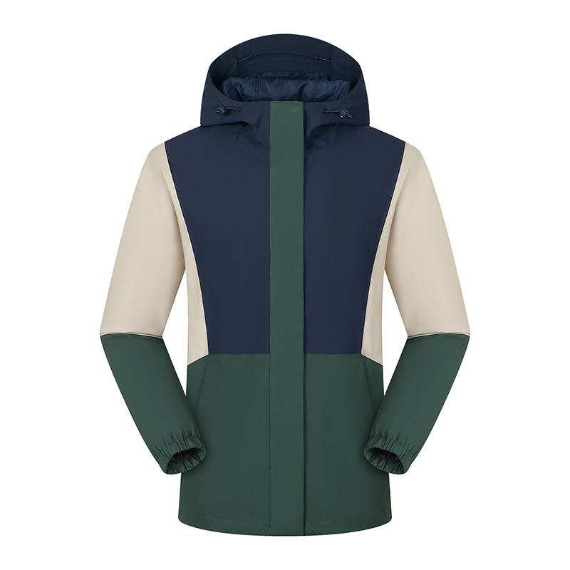 Marca de marea transfronteriza empalme color a prueba de viento impermeable chaqueta suelta de cuello de hombre chaqueta de trabajo chaqueta logo personalizado