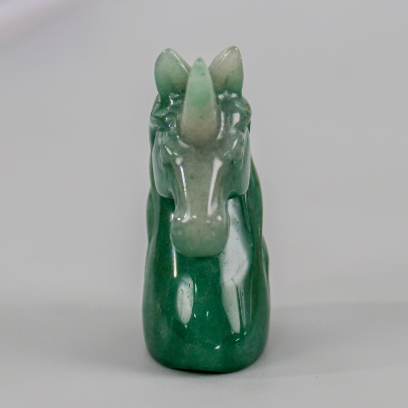 2.5inch ユニコーンヘッド工場直販翡翠彫刻装飾品卒業記念品|undefined