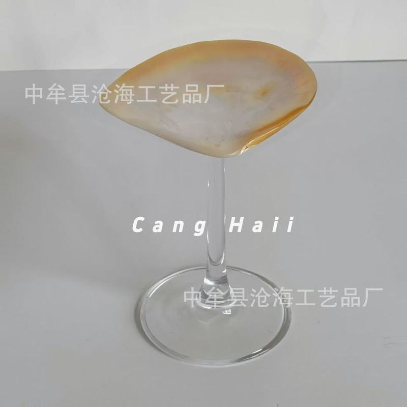 瑕疵轻奢个性天然海螺贝壳高脚杯手工创意香槟红酒杯子伴手送礼品|undefined