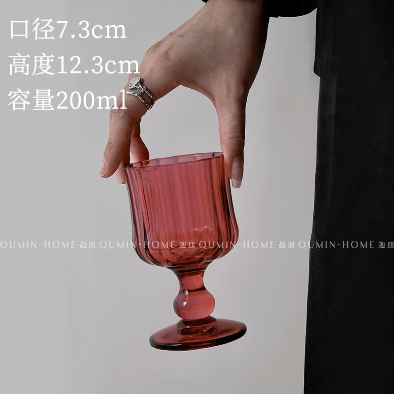 軽くて豪華な大衆のレトロな水晶の杯の高い足のグラスの高級感の牛乳の杯のウイスキーのワイングラスの水のコップ|undefined