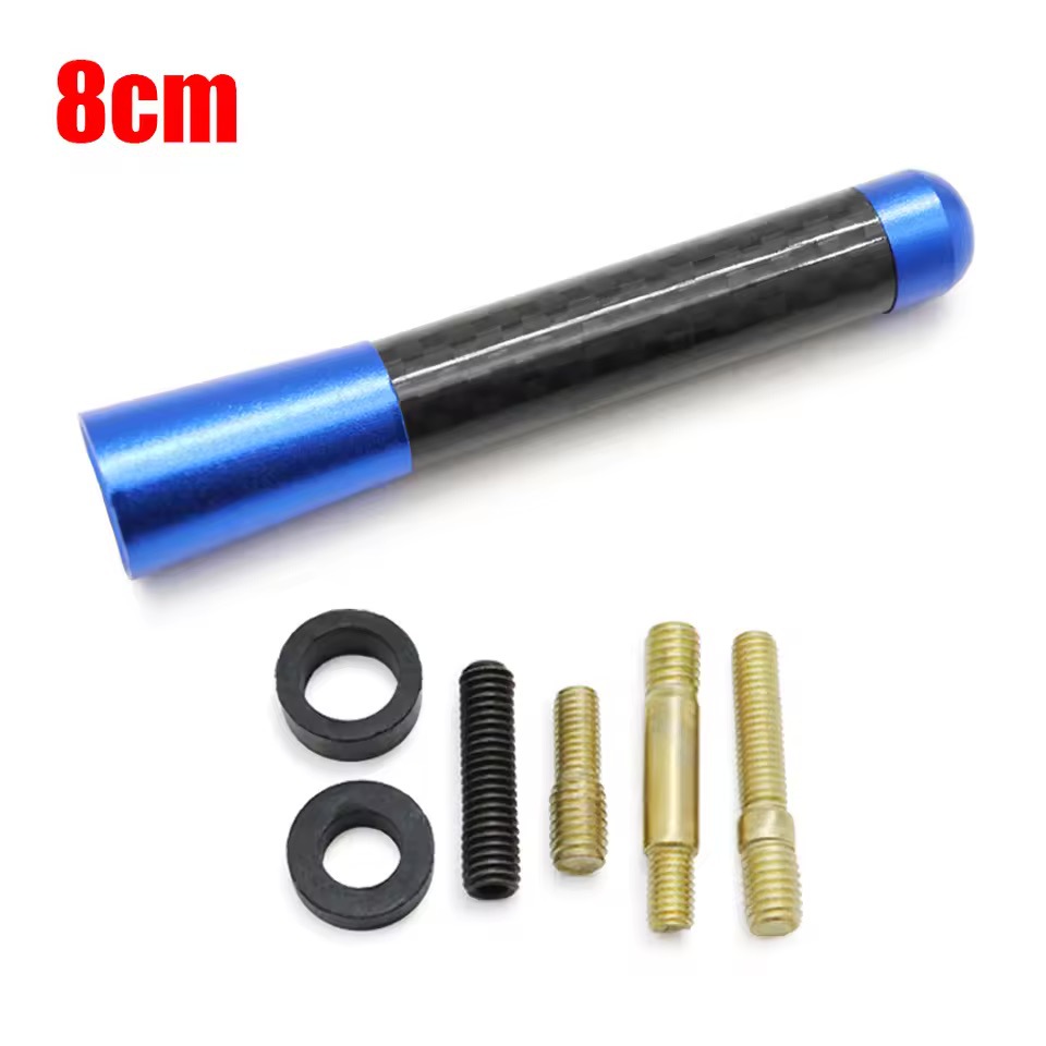 Carbon Fiber Radio: Qìchē vehicle antenna - 8cm-blue