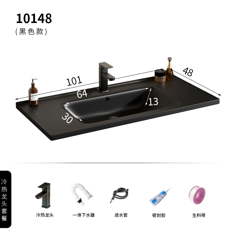 10048 grifo de lavabo de cerámica negra