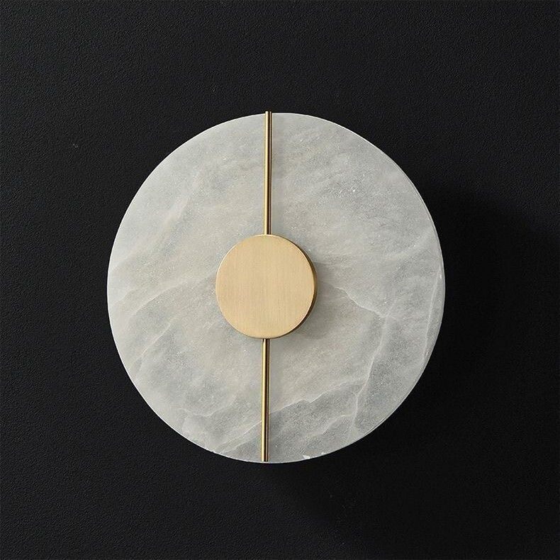 Cross-Border Factory Minimalist Nordic Natural Marble Lamp Living Room Background Wall Creative Designer Bedroom Bedside Wall Lamp