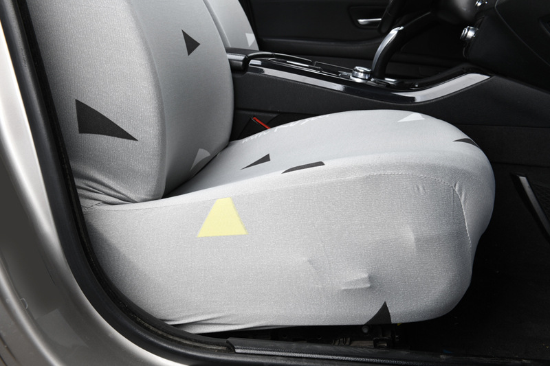 Fabric car elastic seat cover, non-slip, full coverage, thin model, front row driver and passenger seat cushion cover, one-piece dust cover
