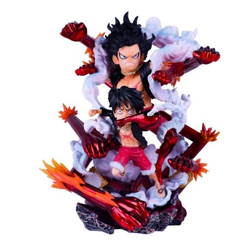Новая цельная фигурка Monkey King Snake Man Luffy Anniversary Edition с четвертой передачей, двойная фигурка Луффи в штучной упаковке, модель орнамента.