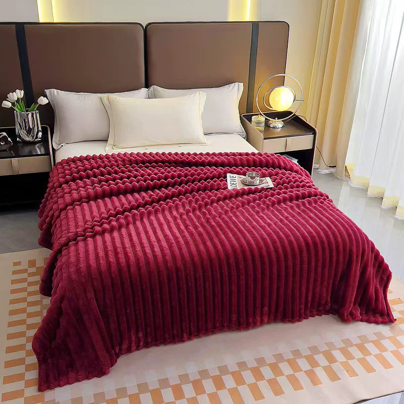Flannel Double-Sided Duvet, Thickened Plush Throw, Multiple Sizes 70×100–200×230 cm