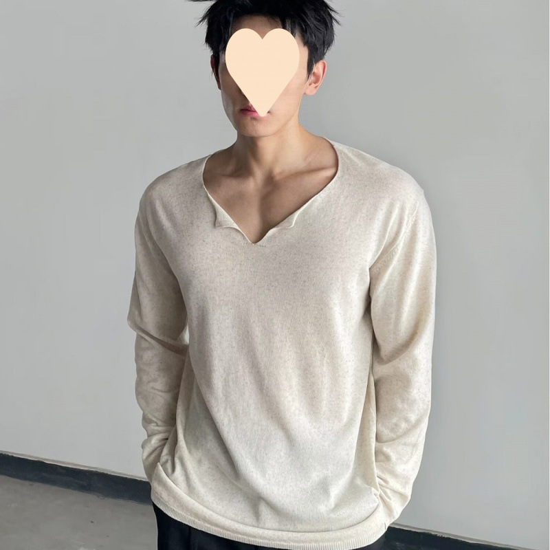 亚麻混纺轻薄长袖罩衫t恤男女宽松休闲老钱风慵懒防晒纯色上衣秋|undefined