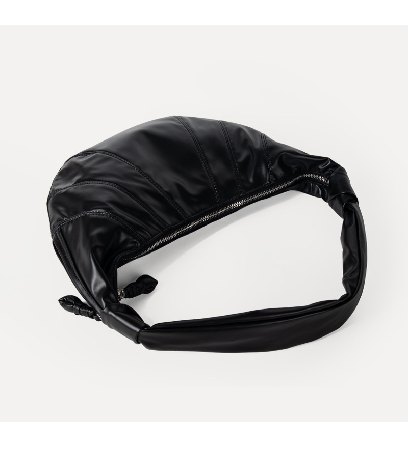 Women's Soft Leather Pleated Shoulder Bag For Versatile Commuting_voghion.com