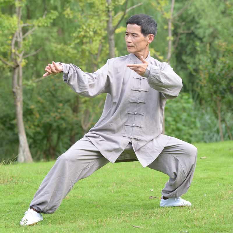 Uniforms Xiao He Shan Tai Chi clothes new pattern Cotton and silk spring and autumn match show Taiji boxing A martial art clothing