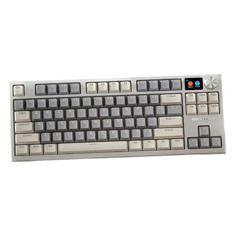 Langtu LT84 Teclado mecánico inalámbrico Bluetooth intercambiable en caliente de tres modos Teclado personalizado para juegos de deportes electrónicos con eje azul con cable