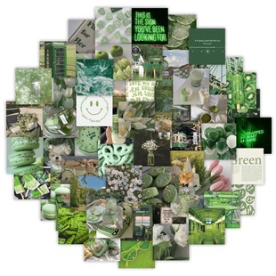 63 vsco aesthetic sticker ins green fresh stickers helmet computer mobile phone stickers