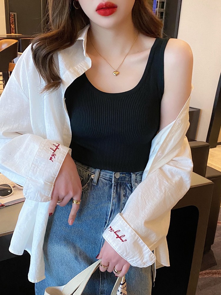 블랙~라운드넥 스타일