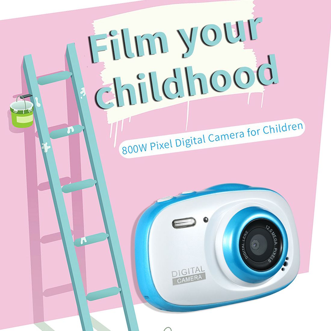 Cross-Border Children's Camera, Standard and High-Definition, Fun Digital Kids Camera, Children's Day Gift, Portable