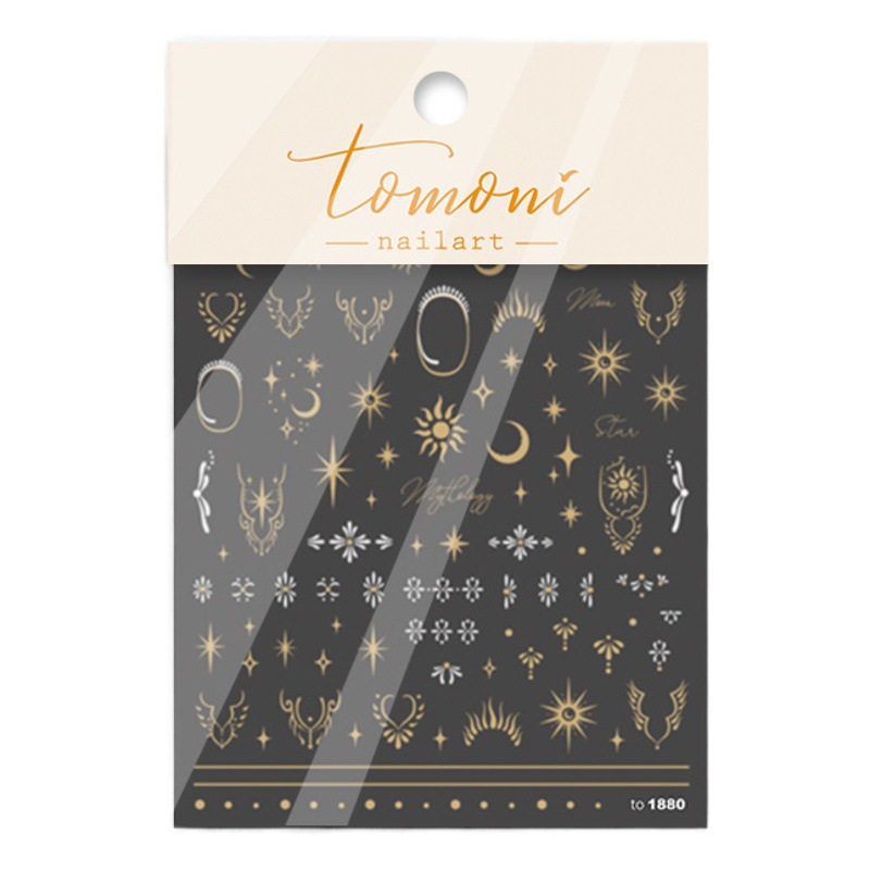 Tomoni bronceado 1880 caliente adhesivo lindo pegatina de uñas estilo japonés pegatina 5d tótem de La etiqueta engomada del clavo