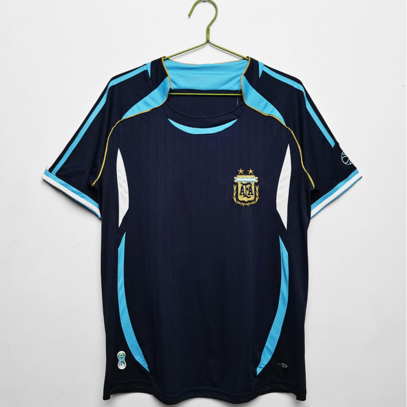 Colección de fútbol retro popular Argentina Alemania Inglaterra Brasil Copa Mundial de fútbol de manga corta