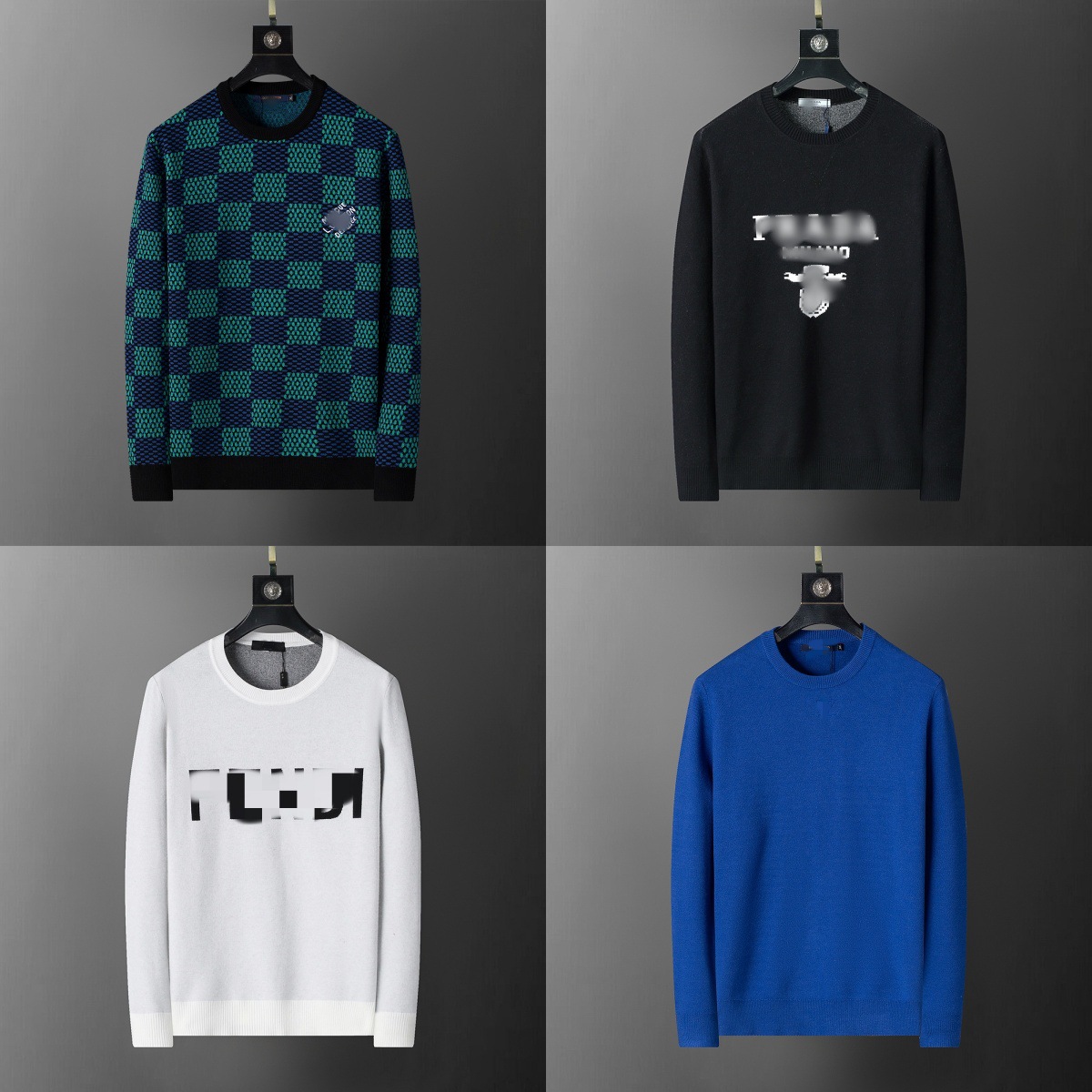 Cross-Border 2025 Knitted Jacket Pullover Sweater Long-Sleeve Stylish Long-Sleeve Men's Style One-Piece Wholesale Pure Wool