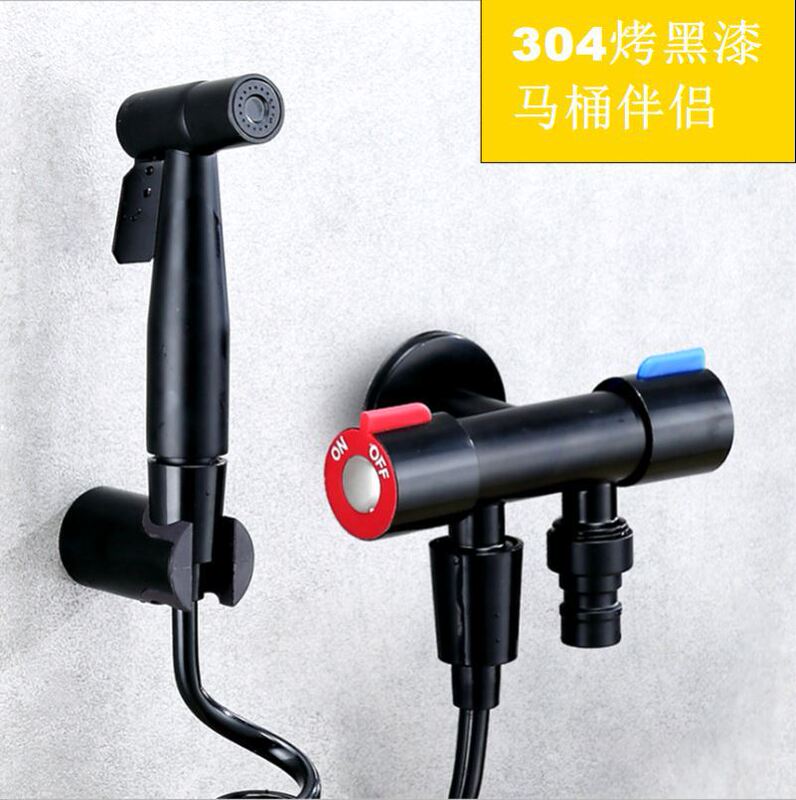 Sink Spray Faucet 304 Stainless Steel High Pressure Washing Kitchen Vegetable Basin Drawing Pressurized Black Spray Head Set Sink Spray Faucet 304 Stainless Steel High Pressure Washing Kitchen Vegetable Basin Drawing Pressurized Black Spray Head Set
