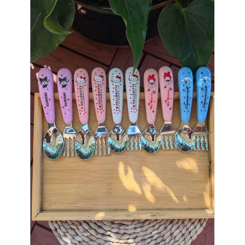 Creative cartoon tableware for feeding, handheld set stainless steel