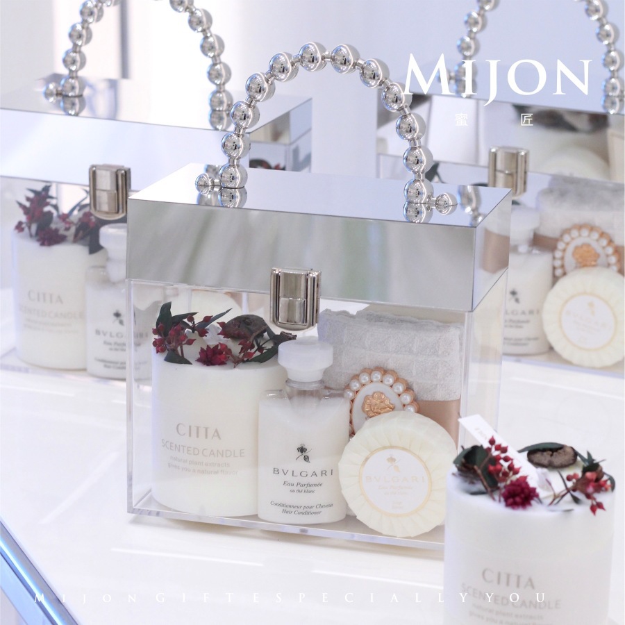 结婚伴手礼女伴娘空盒子高档实用亚克力礼盒高级ins风镜面礼盒