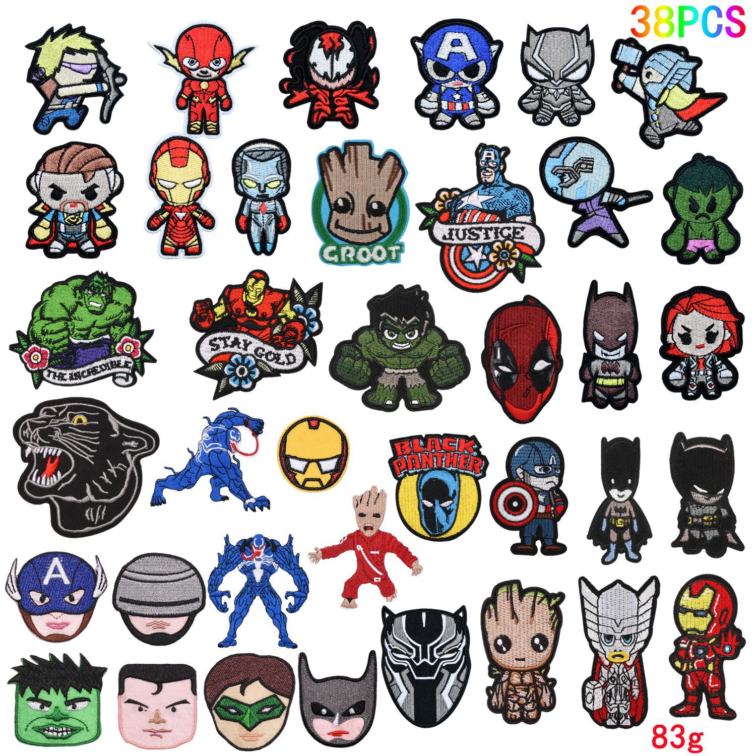 卡通动漫人物组合刺绣布贴DIY儿童服装装饰破铜补丁贴热熔胶现货