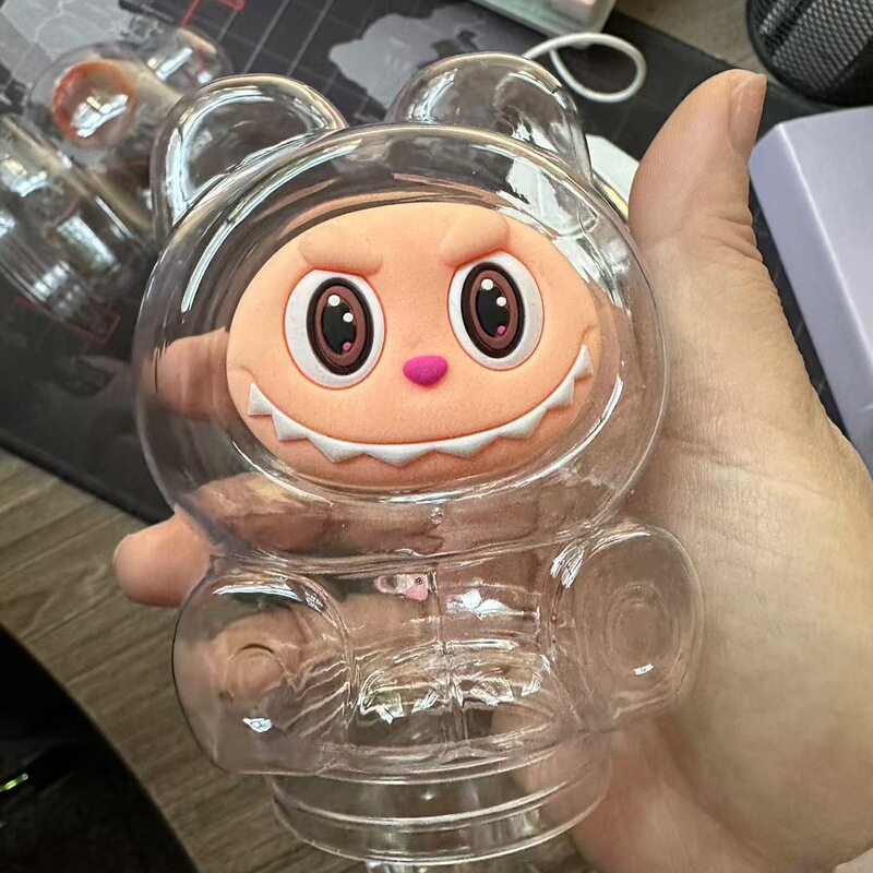 300ml透明拉布布瓶可爱史莱姆水晶泥罐美甲DIY饰品异形带表情空瓶|undefined