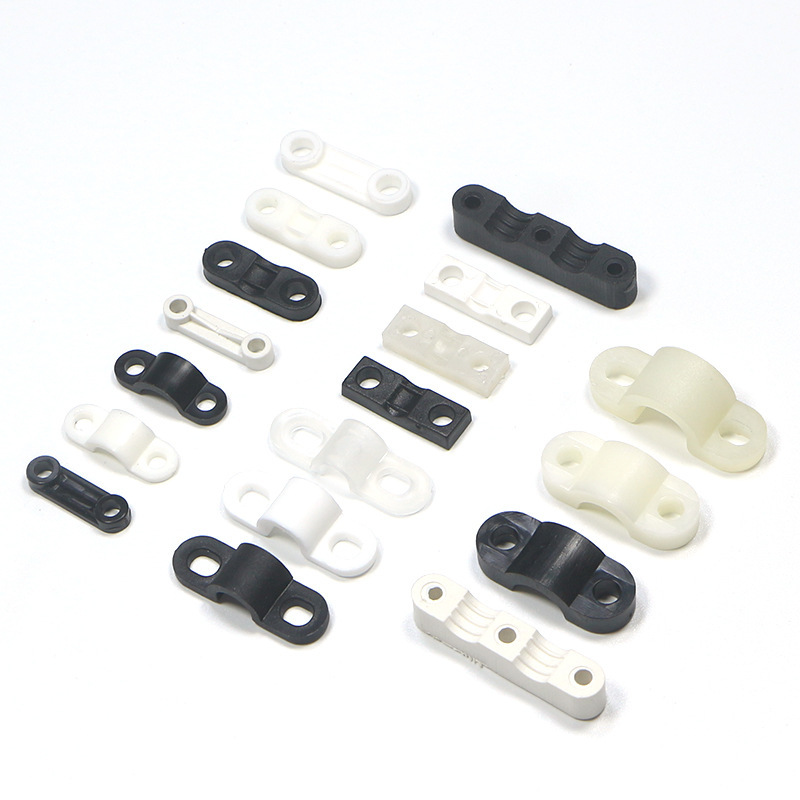 Plastic wire buckle nylon wire crimping piece hole distance 12/14/16/18 black and white in Stock Large Quantity discount