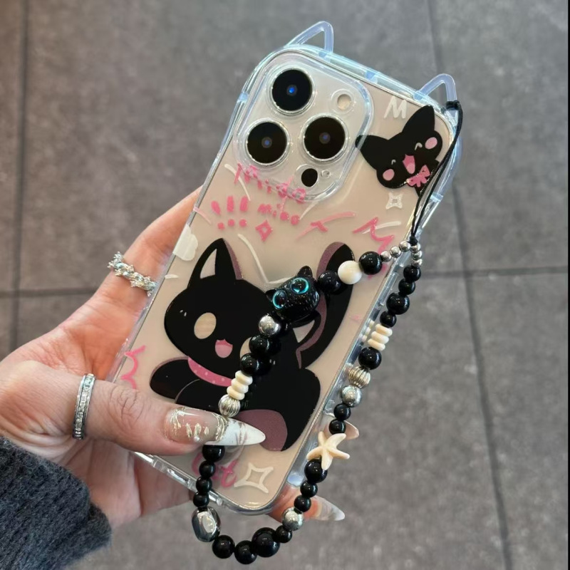 ジャンプ子猫 Apple 16plus8 携帯電話ケース 12promax7 猫耳 14pro11x r かわいい xs15|undefined