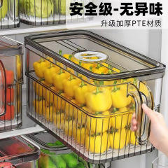 冰箱保鲜盒蔬菜水果鸡蛋整理收纳盒厨房透明塑料家用盒收纳储物盒