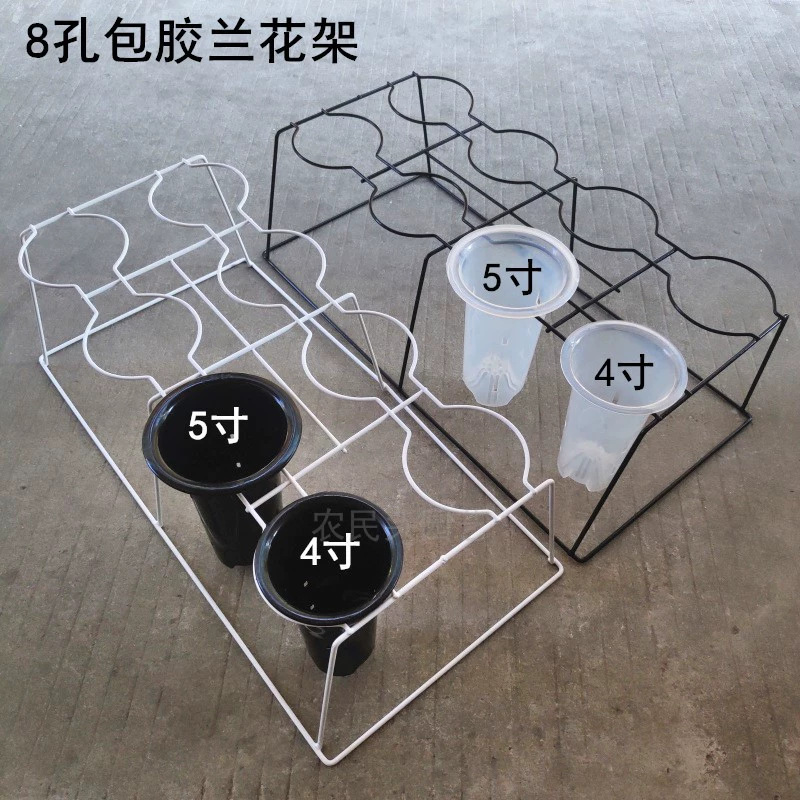 Кронштейн для защиты листьев орхидеи, изогнутый садовый вьющийся виноградный куст, подставка для цветов с 8 отверстиями, фиксированный цветочный горшок для орхидеи, напольный железный горшок для орхидеи