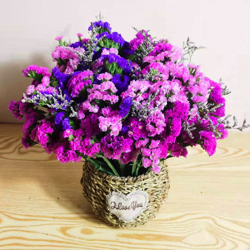 딥 퍼플 로즈 레드 핑크 30개 - 둥근 배꼽 꽃바구니 포함