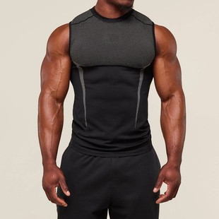 Gym Sports Men's Vest Summer New Quick-Drying Breathable Seamless Fitness Running Training Tight Top Sleeveless Vest
