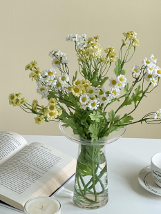Ins Flower Chamomile Daisy Flower Vase Set-up Props Fake Flower Bouquet Soft Decoration Ornaments