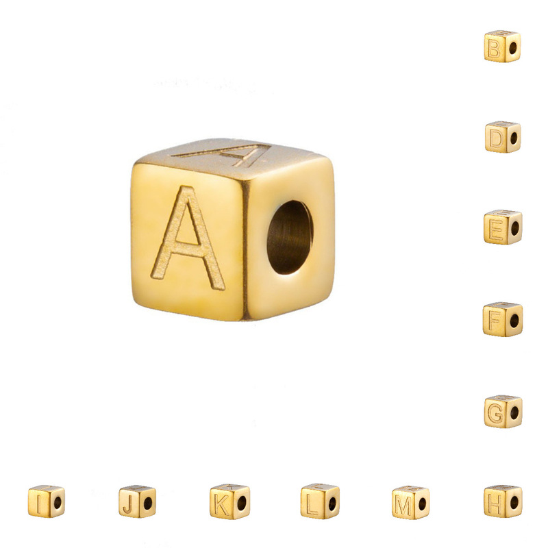 European and American Hot Selling Fashion Jane Diy26 English Alphabet Accessories Geometric Titanium Steel Gold Sugar Jewelry Accessories European and American Hot Selling Fashion Jane Diy26 English Alphabet Accessories Geometric Titanium Steel Gold Sugar Jewelry Accessories