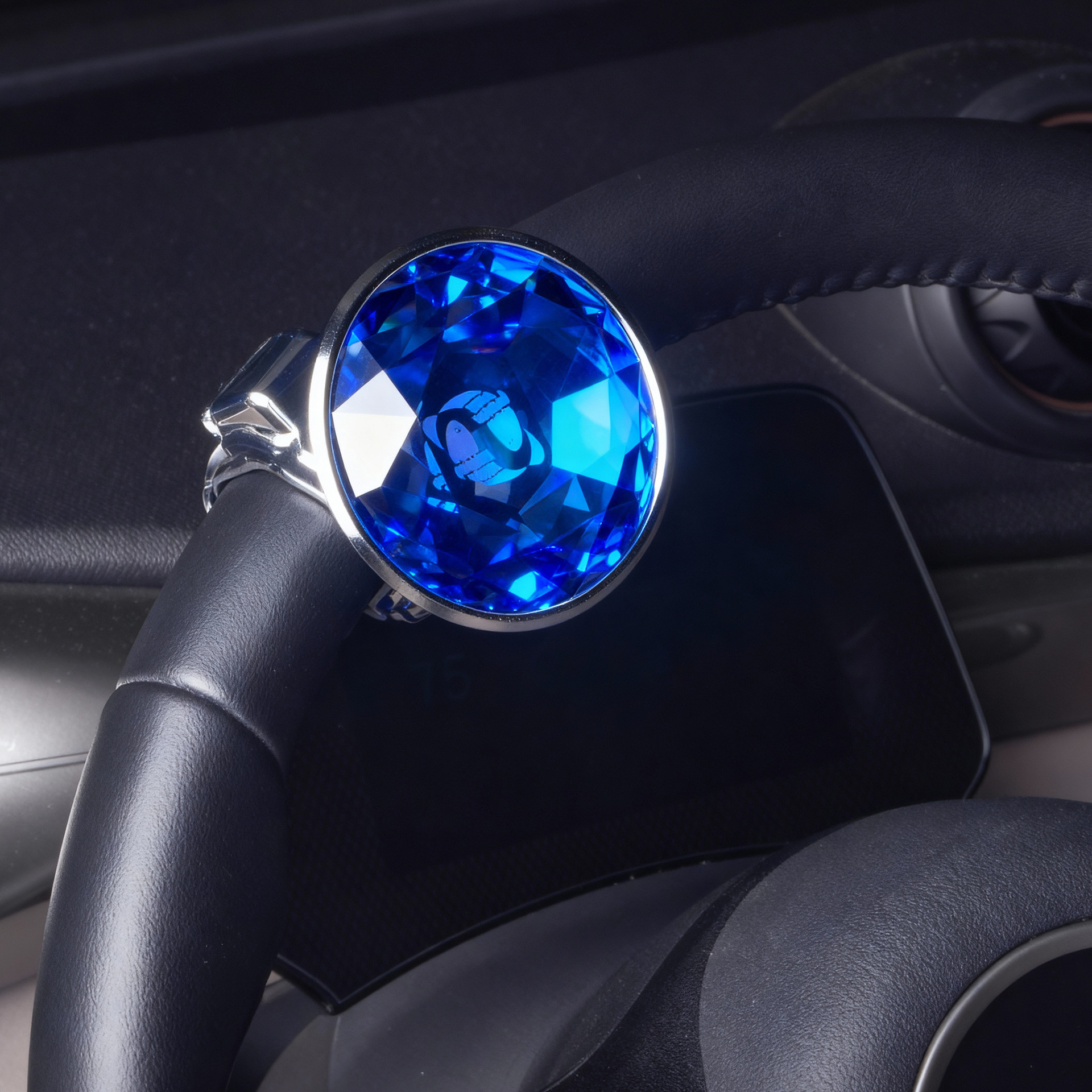Car Steering Wheel Crystal Power Ball, Car-Mounted Power Assist Device, Labor-Saving Auxiliary Steering Wheel, Car Accessories