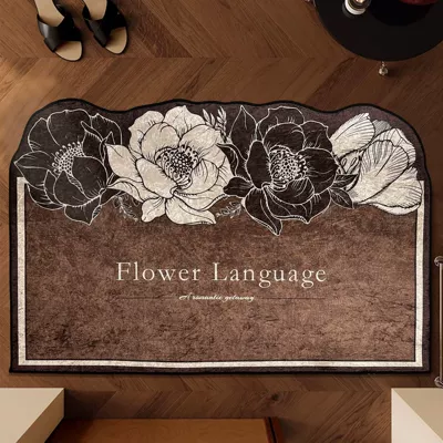 Customizable, Waterproof Foyer Carpet — Avtomobil döşəmə paspasları - duplex-peony-brown-40cm60cm