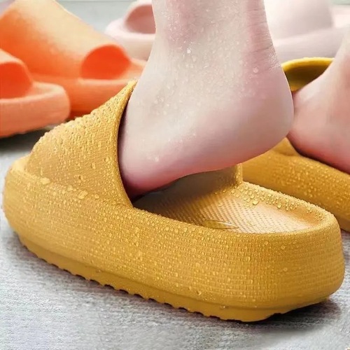 Eva Slippers with Stepping-on Comfort, Thick Soles, Anti-Odor, Anti-Slip, Home Interior, Shower, Coconut Slippers for Men