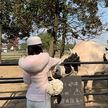 Kikimy 【Lu蚂蚁腰】排骨羽绒服女真狐狸毛领2025冬厚外套短款