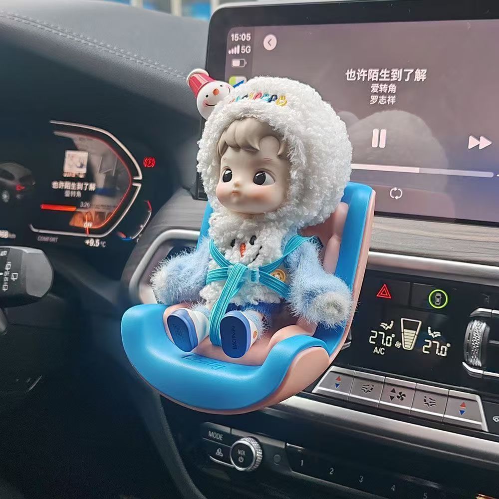 Labubu First Generation, Second Generation, Third Generation Adapted Safety Seat Aromatherapy Air Conditioner Air Outlet Cute Car Ornaments Pendant