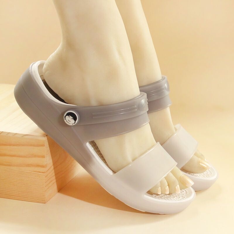 Ins Summer Soft-Soled Outdoor Clogs for Women, Thick-Soled Non-Slip Beach Wedge Sandals, Platform Two-Way Slippers for Work Ins Summer Soft-Soled Outdoor Clogs for Women, Thick-Soled Non-Slip Beach Wedge Sandals, Platform Two-Way Slippers for Work