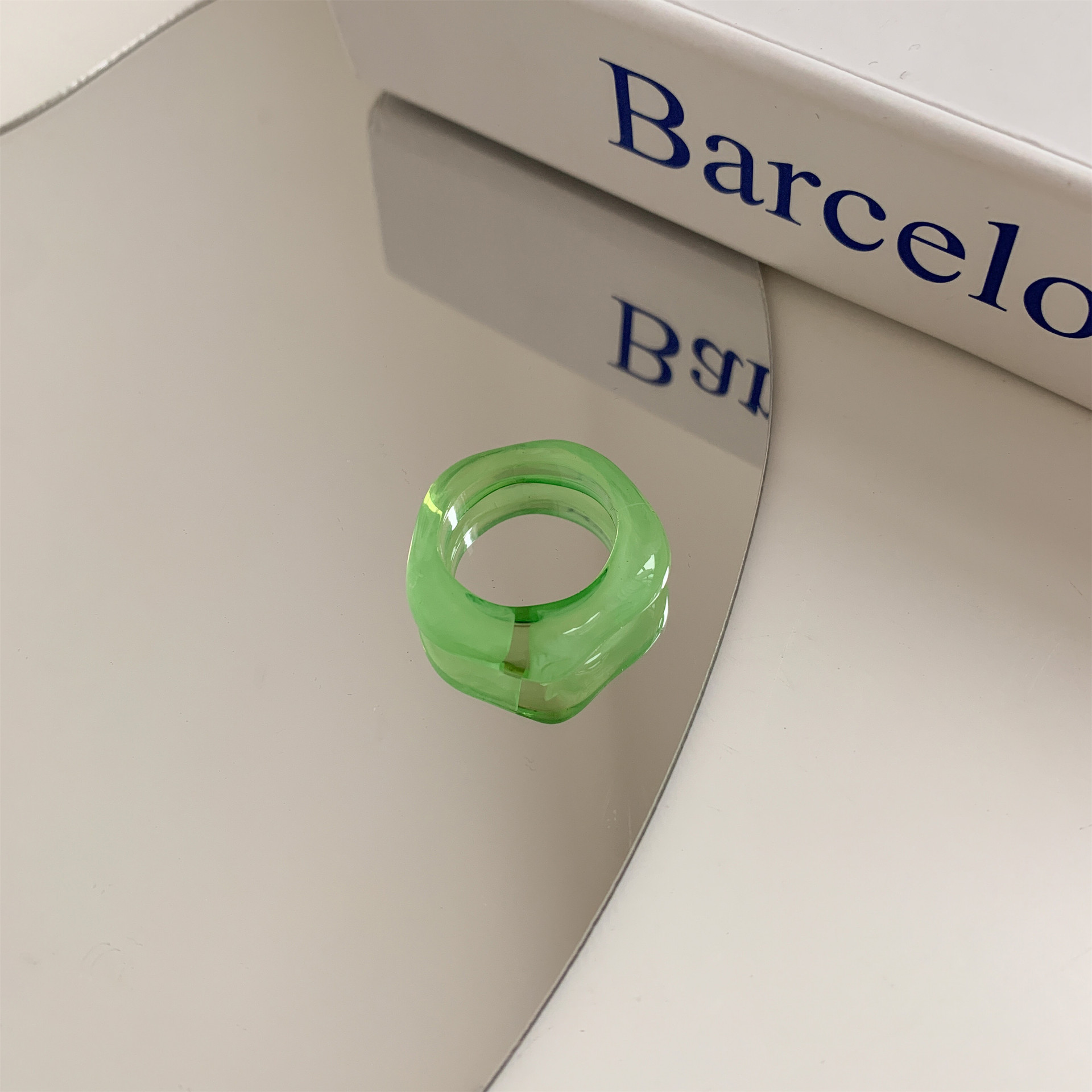 5g Weight Rings Classification 1 Piece Quantity Holiday, Daily Occasion Plastic, Resin Material Solid Color Pattern Women's Gender Enamel Design Simple Style, Classic Style Style Simple Style Classic Style Solid Color Plastic Resin Enamel Women's Rings 4