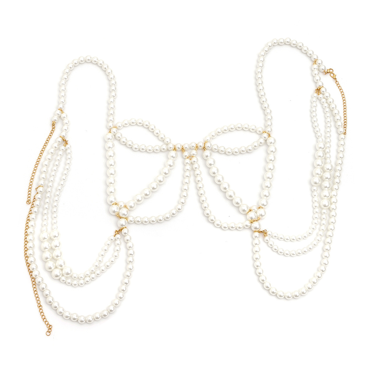145g Weight Waist Chain Classification 1 Piece Quantity Holiday, Beach Occasion Plastic Material Pearl Pattern Women's Gender Tassel Design Elegant, Sexy Style Elegant Sexy Pearl Plastic Tassel Women's Chain Belts 3