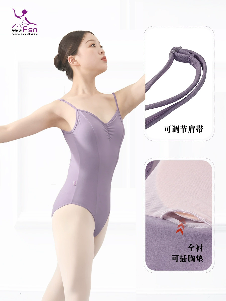 ФуShiNu Dance Art Examination гимнастический костюм женский подтяжной комбинезон базовый тренировочный боди для балета учебный костюм для практики