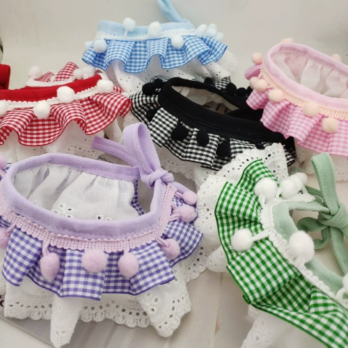 Корейский стиль лук домашнее животное кружевной воротник кружевное скользкое полотенце плед украшения для собак кошка нагрудник Толстая корова шарф